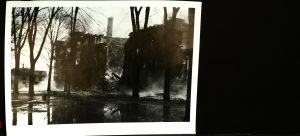 Cortland Normal School after burning down; photographer unknown; 1919; SUNY Cortland Library Archive; photo